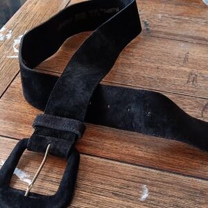 Women's Black Suede Belt